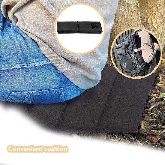 Outdoor Kussens - Zitmat Set - Comfortabel Zitten - Waterdicht & Wasbaar - Set van 2 - Zwart — afbeelding 5
