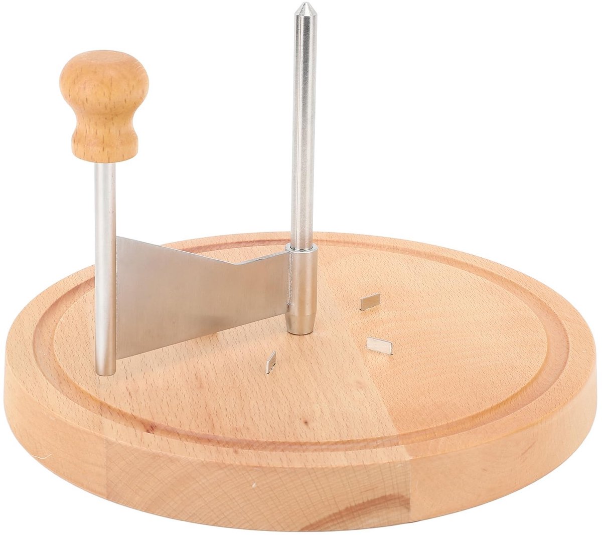 Inovra- Kaassnijder Ergonomisch Handvat - Kaaskruller - Chocoladescheerapparaat - Multifunctioneel Beukenhout - Eenvoudig te Onderhouden - Creëer Delicate Kaasbloemen