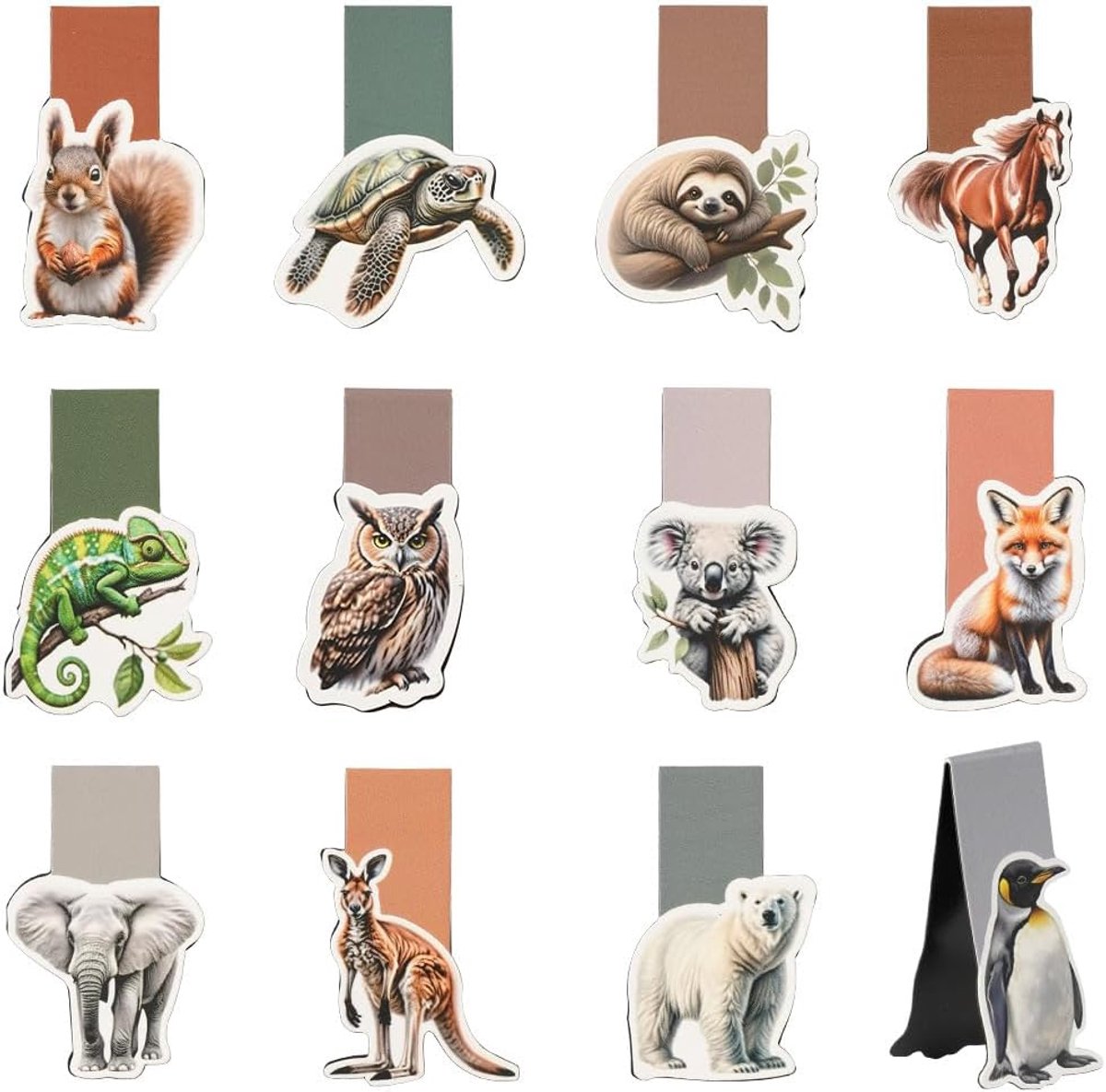 Magnetische Boekleggers met Diverse Dierenprintjes voor Kinderen en Volwassenen