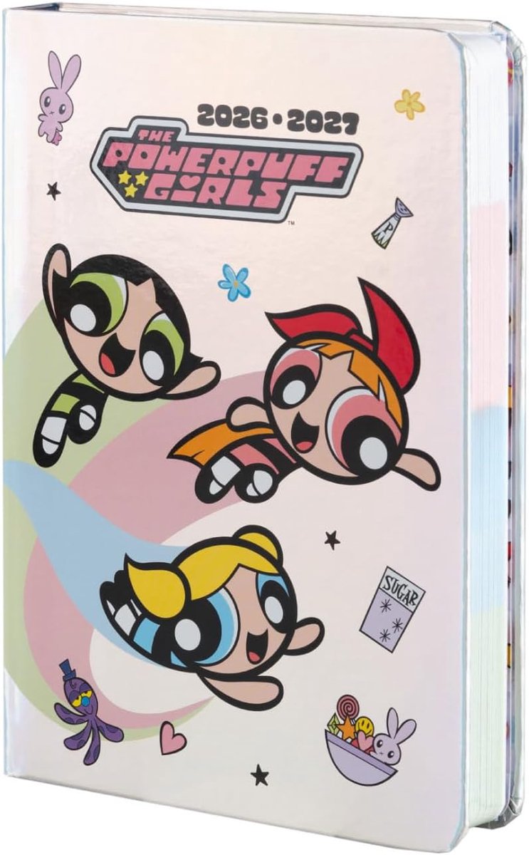 SnelShoppen - Pocket Academische Agenda 2026-2027 A6 - Weekoverzicht Planner The Powerpuff Girls - Compacte Schoolagenda met Organisatie voor Taken en