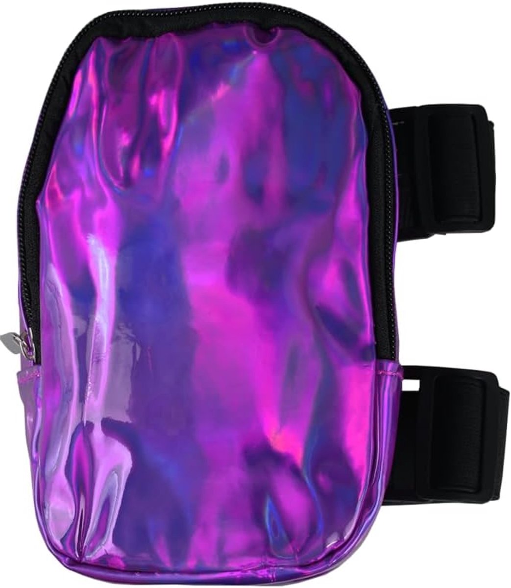Thijox - Dijharnas beenzak met verstelbare bandjes, PU waterdicht iriserende dijzak voor outdoor, wandelen, fietsen, joggen, reizen - Paars, Classique