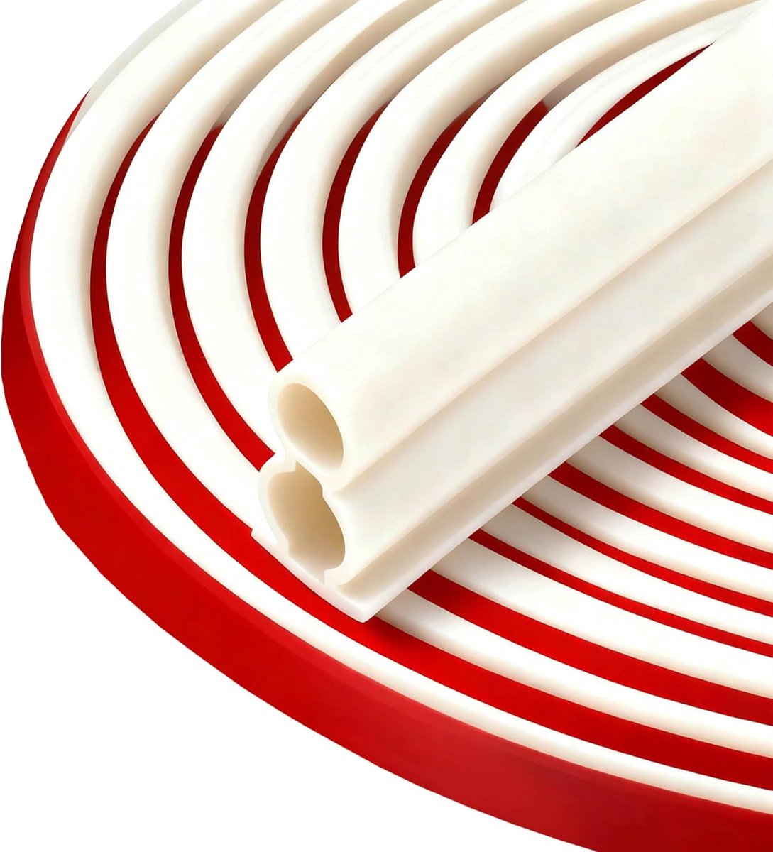 SnelShoppen - Zelfklevende Deurisolatie 5m x 10mm x 15mm, Geluiddichte Rubber Afdichting voor Huisdeur, Waterdicht en Flexibel, Wit voor Optimale Isol