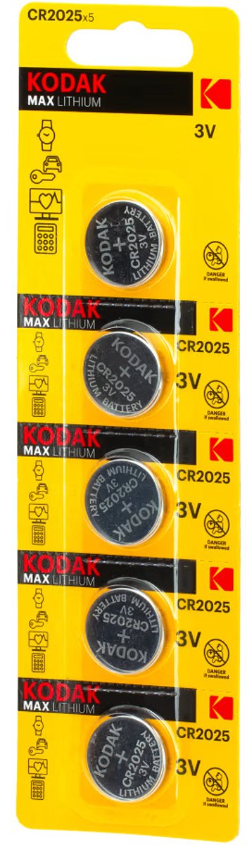 CR2025 Lithium batterijen 5 stuks Kodak
