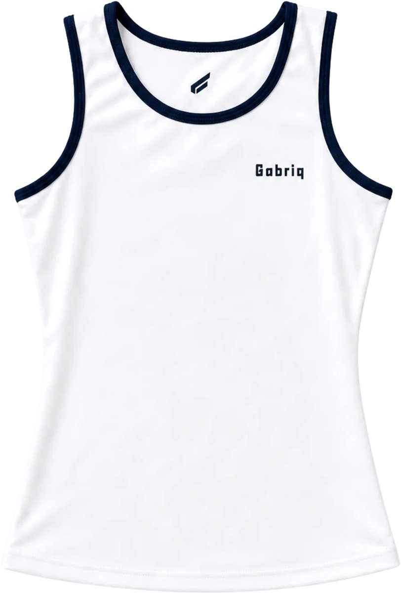 Gabriq Performance Sporttop Dames Wit – High Support – Sneldrogend & Ademend – Padel, Tennis & Fitness