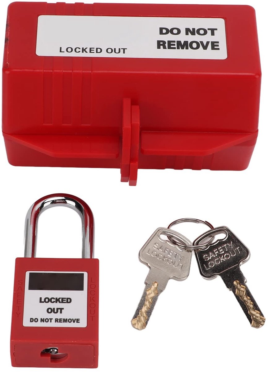 Dailygoods - Vergrendeling van Elektrische Stekkers - Stekkerslot - Veiligheid voor industriële toepassingen - Compacte lockbox - Hangslot voor chemis...