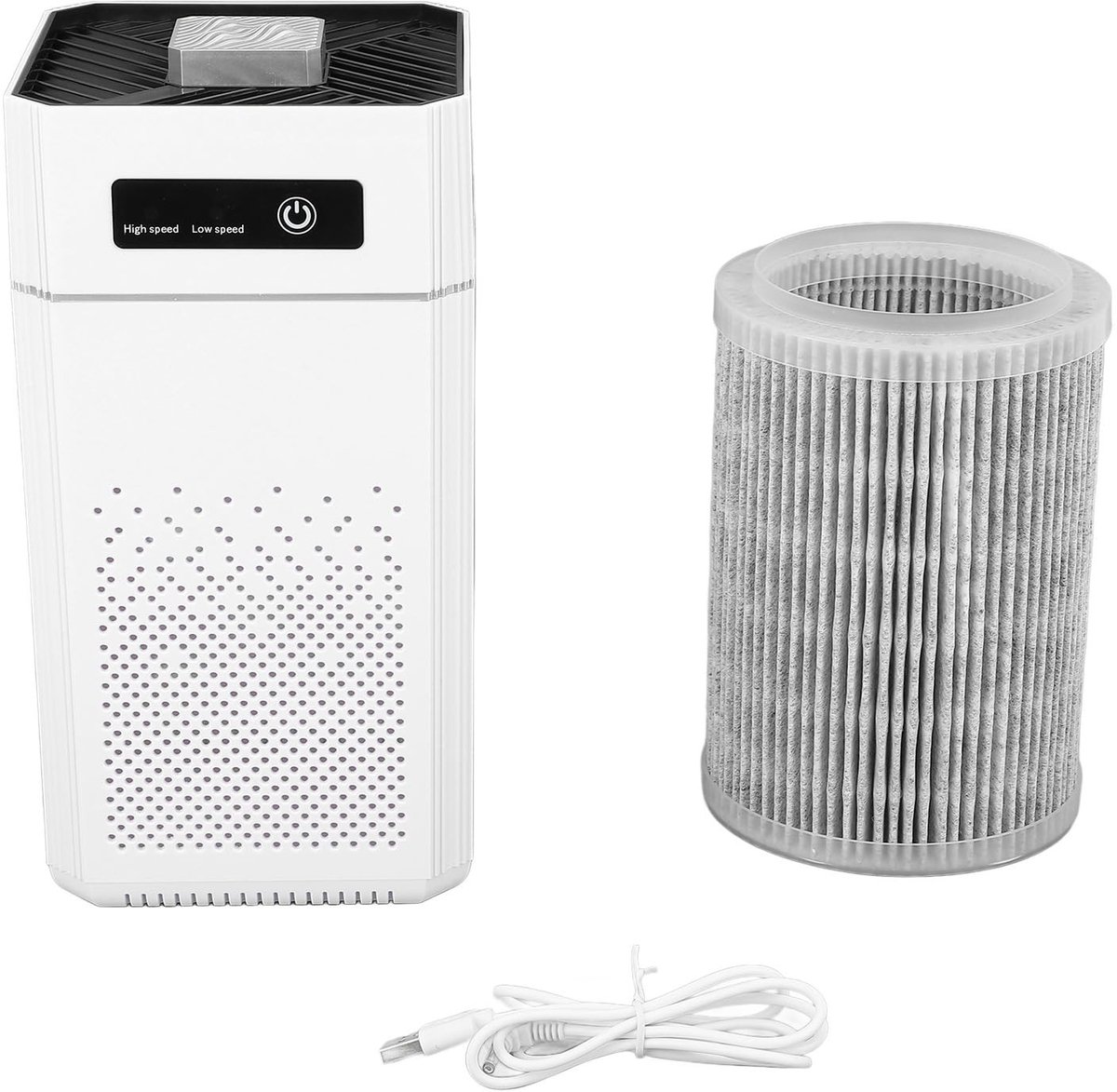 Dailygoods- Luchtionengenerator Draagbaar - Negatieve Ionenreiniging - Multifunctionele Luchtreiniger - Geurverwijdering - Stille Werking - Geschikt Voor Slaapkamer