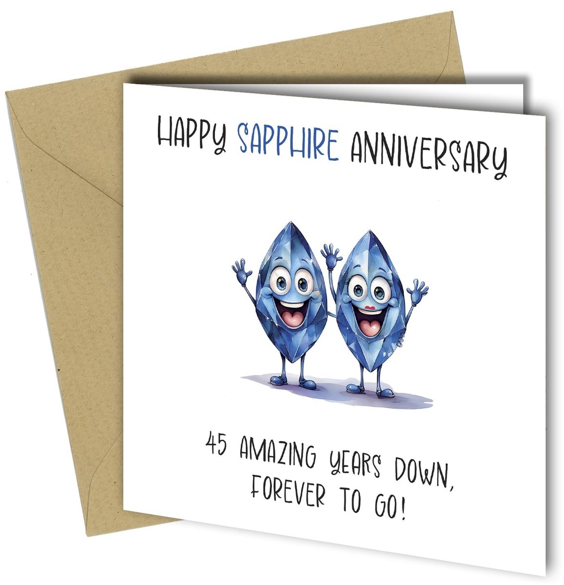 Dailygoods - Grappige 45e Verjaardagskaart - Happy PAnniversary