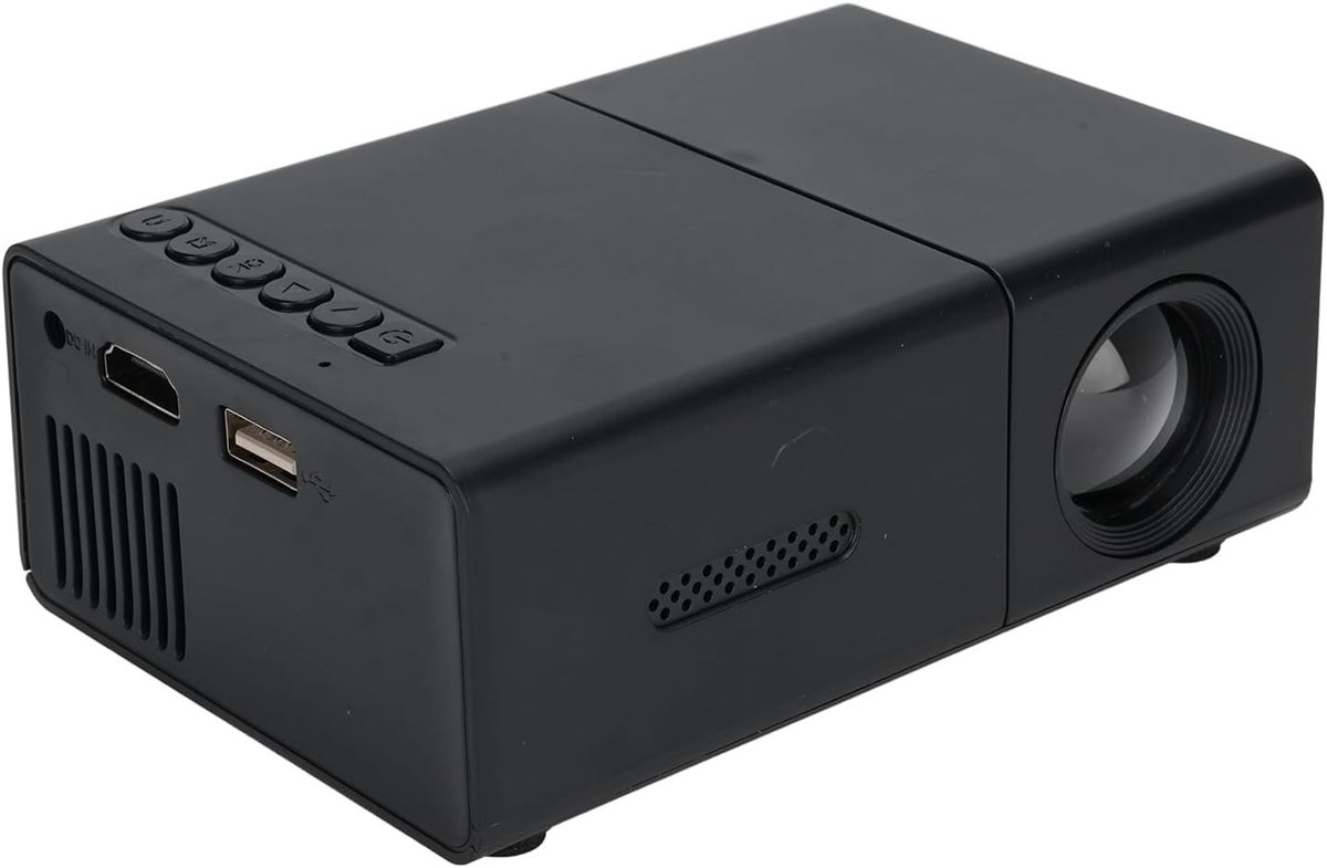 Draagbare 1080p HD Projector met Ingebouwde Luidspreker en Koelventilator voor Thuisbioscoop, Camping en Feestjes Buiten