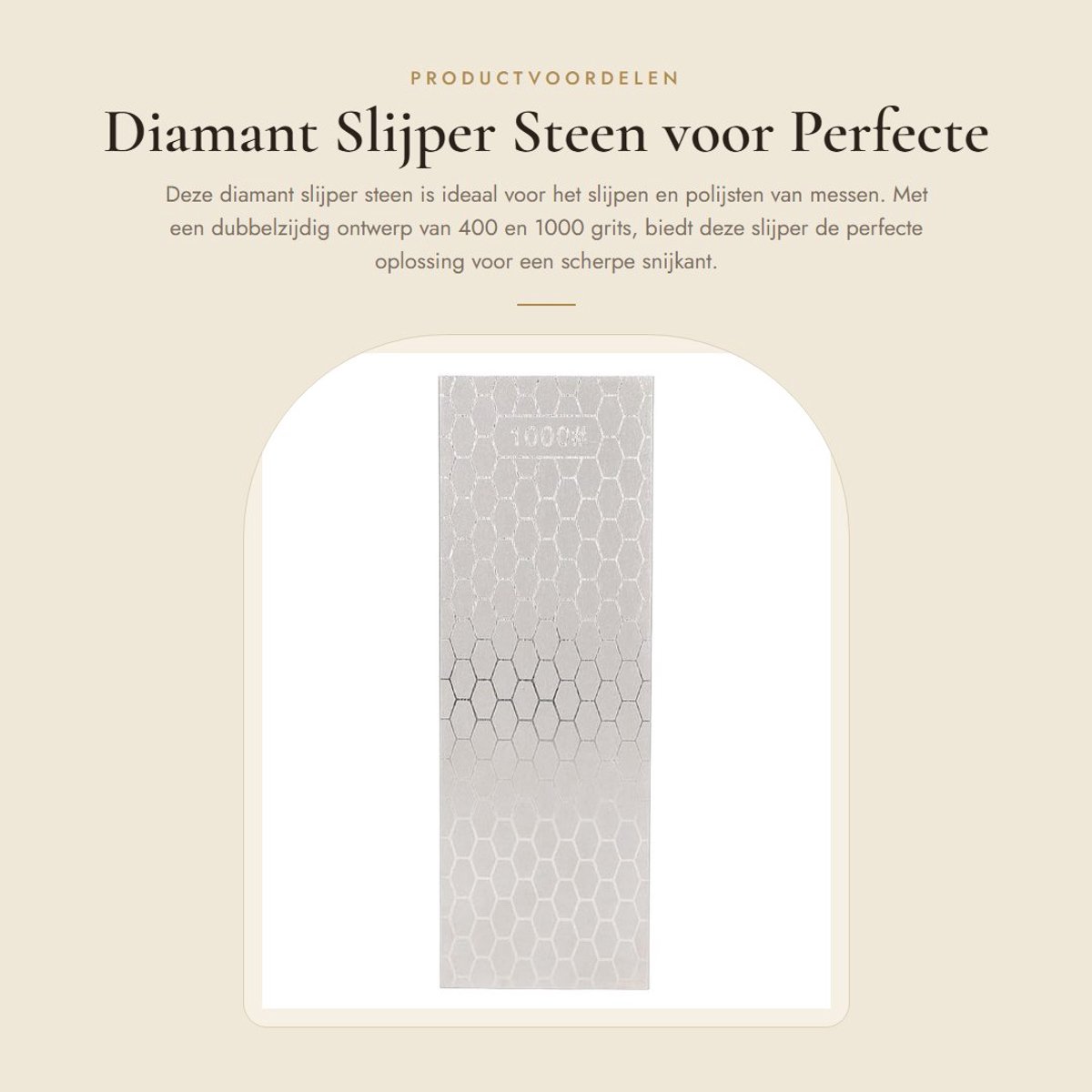 Dailygoods- Slijpsteen Dubbelzijdig - Diamanten Slijpsteen - 400/1000 Korrels - Messenslijper - Gereedschap voor Keukenmessen - Ultraprecies Slijpen