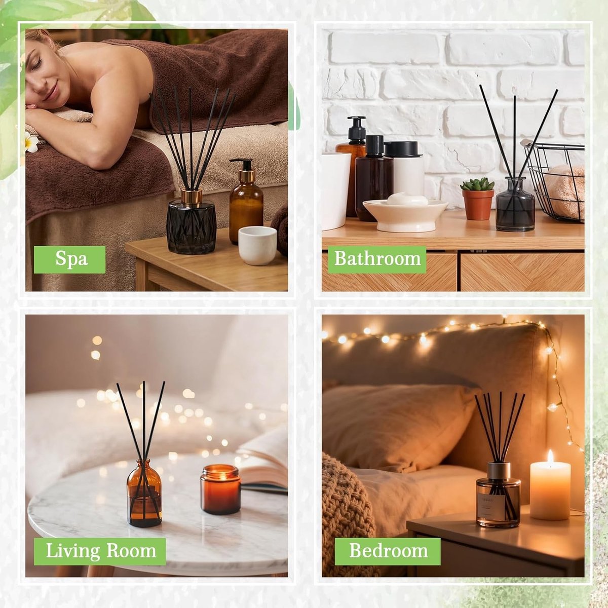 100 Stuks Rieten Geurstaafjes 23 cm x 3 mm voor Essentiële Olie Diffusers, Thuis en Kantoo