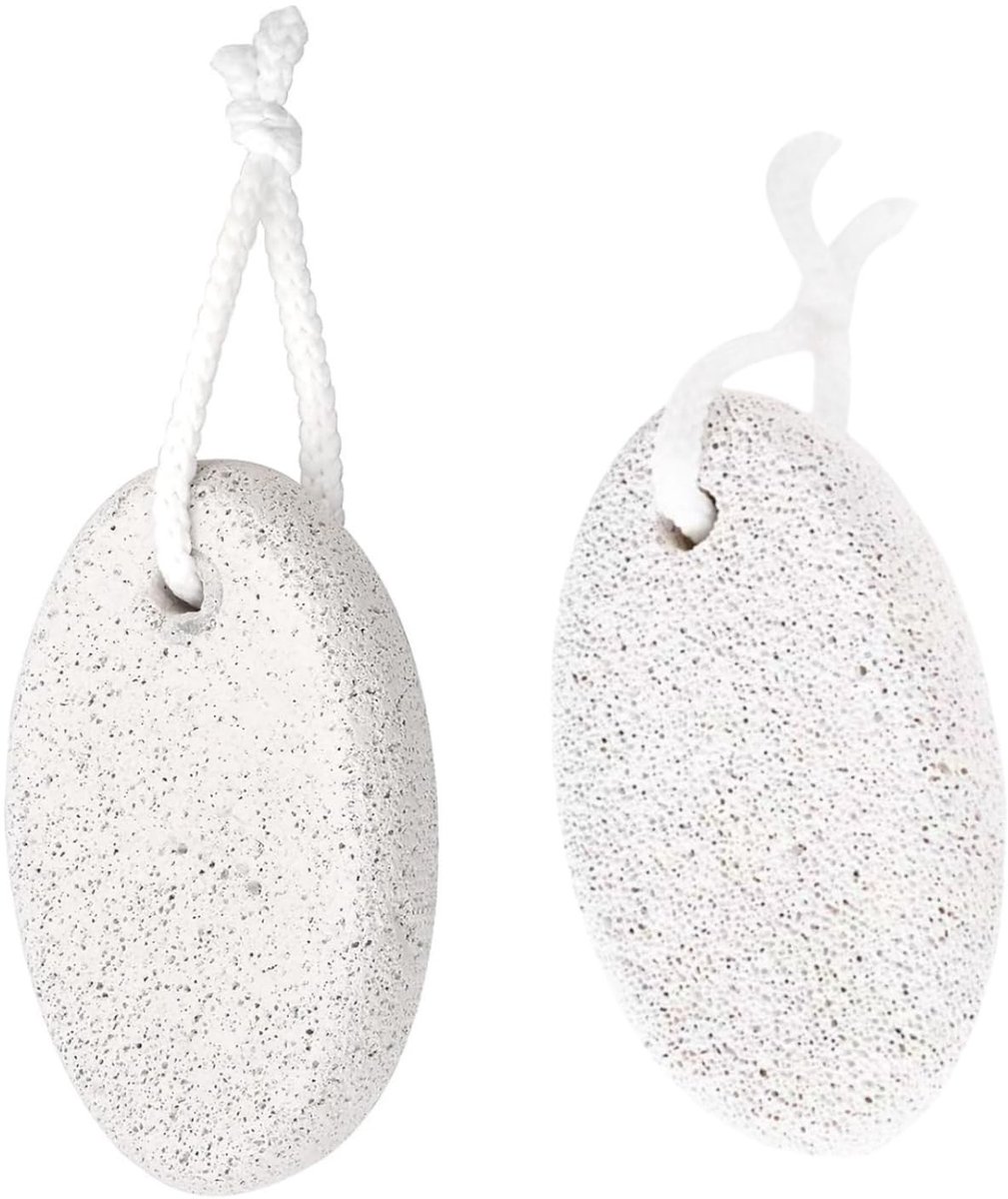 Dailygoods- Puimsteen Natuurlijke 2 Stuks - Eeltverwijderaar - Voetverzorging - Voetpeeling - Natuurlijke Voetvijl - Vulkaansteen 9 cm