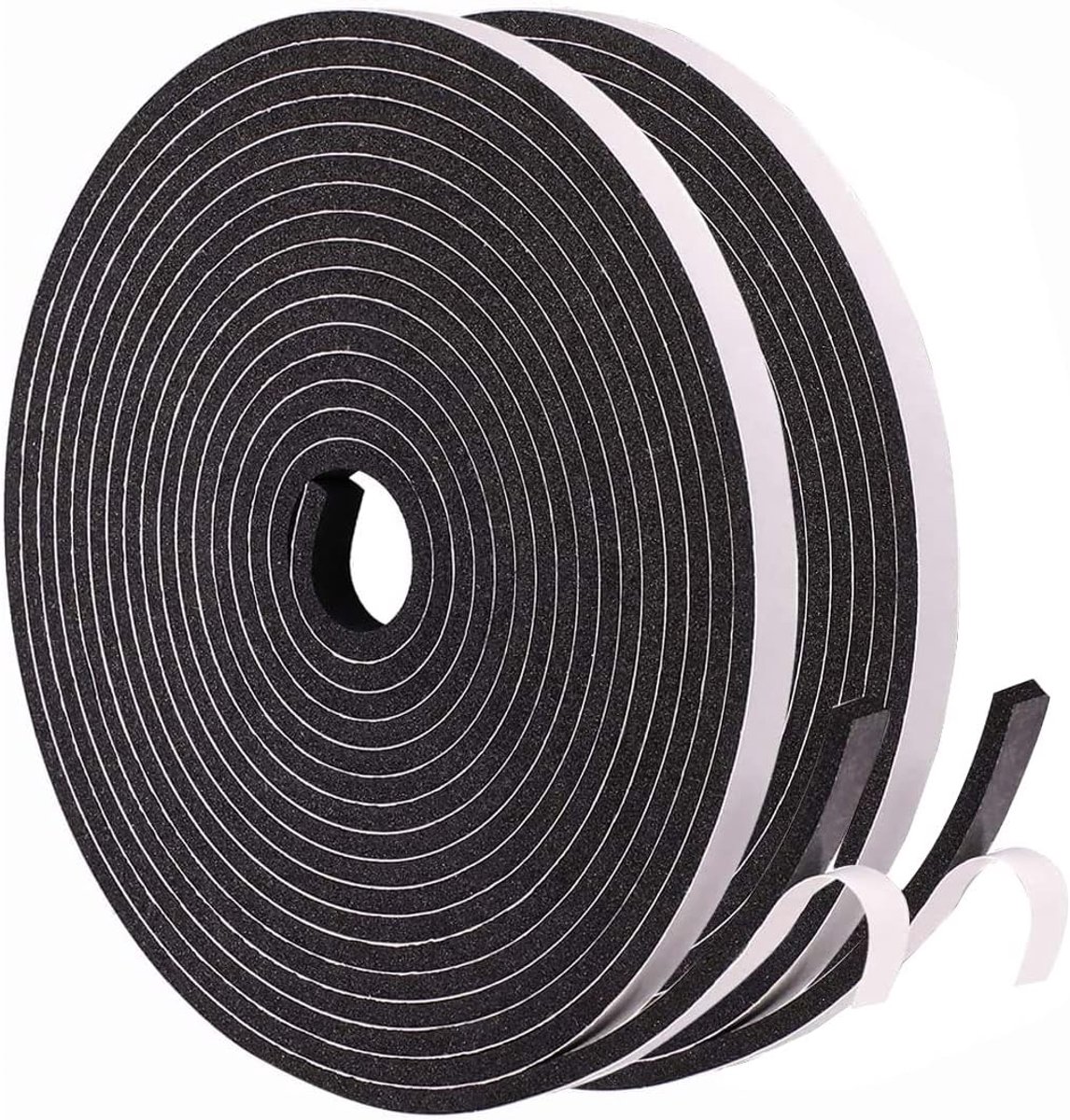 Thijox - Afdichtingstape 6 x 3 mm - Zelfklevend Schuimrubberen Band voor Deuren en Ramen - 20 m - Koude Tocht, Geluiddicht, Waterdicht, Stofdicht