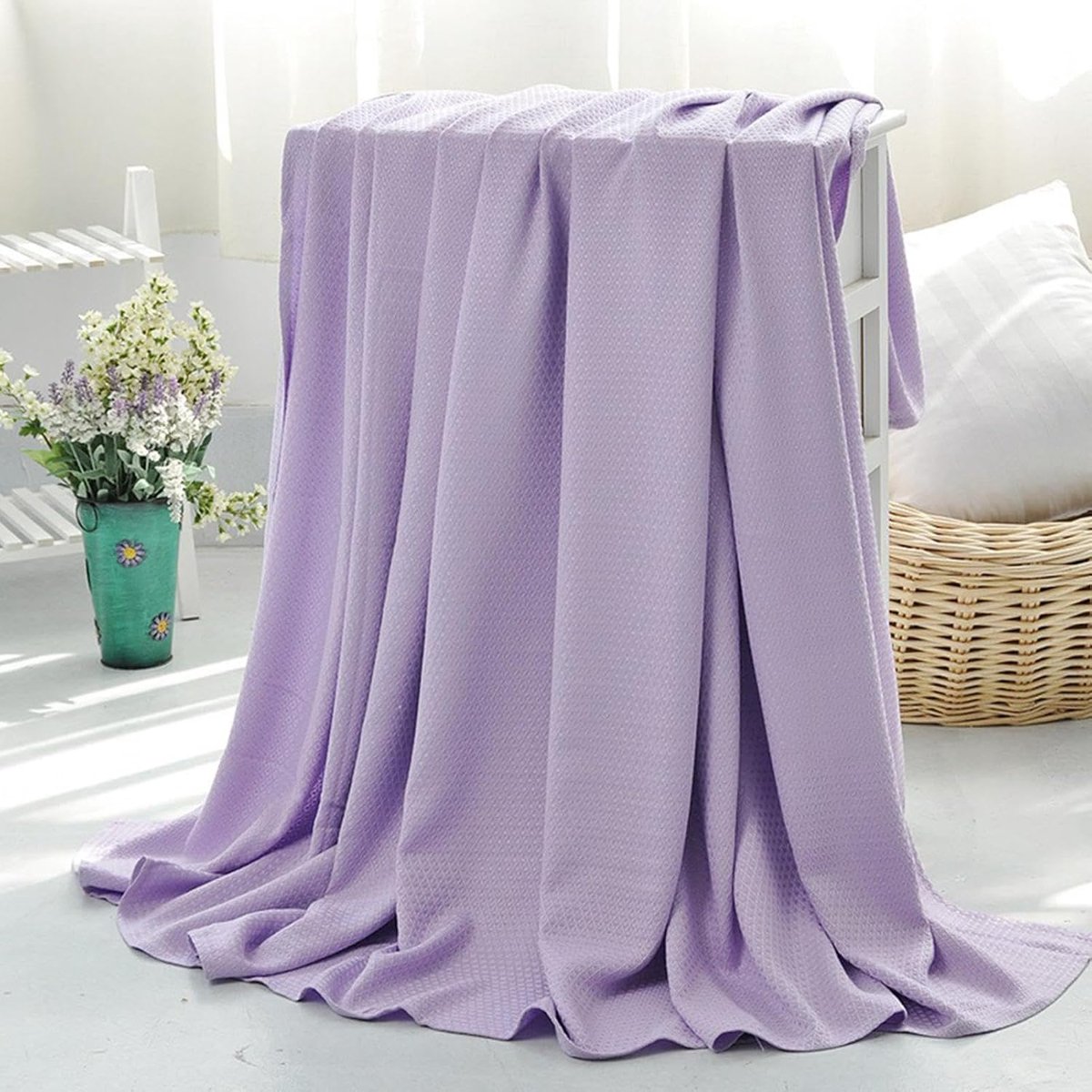 Thijox - Lichtgewicht Koeldeken - Dunne Zomerquilt - Ademend en Huidvriendelijk - Bamboevezel - Geschikt voor Alle Seizoenen - Ideaal voor Bank en Sla