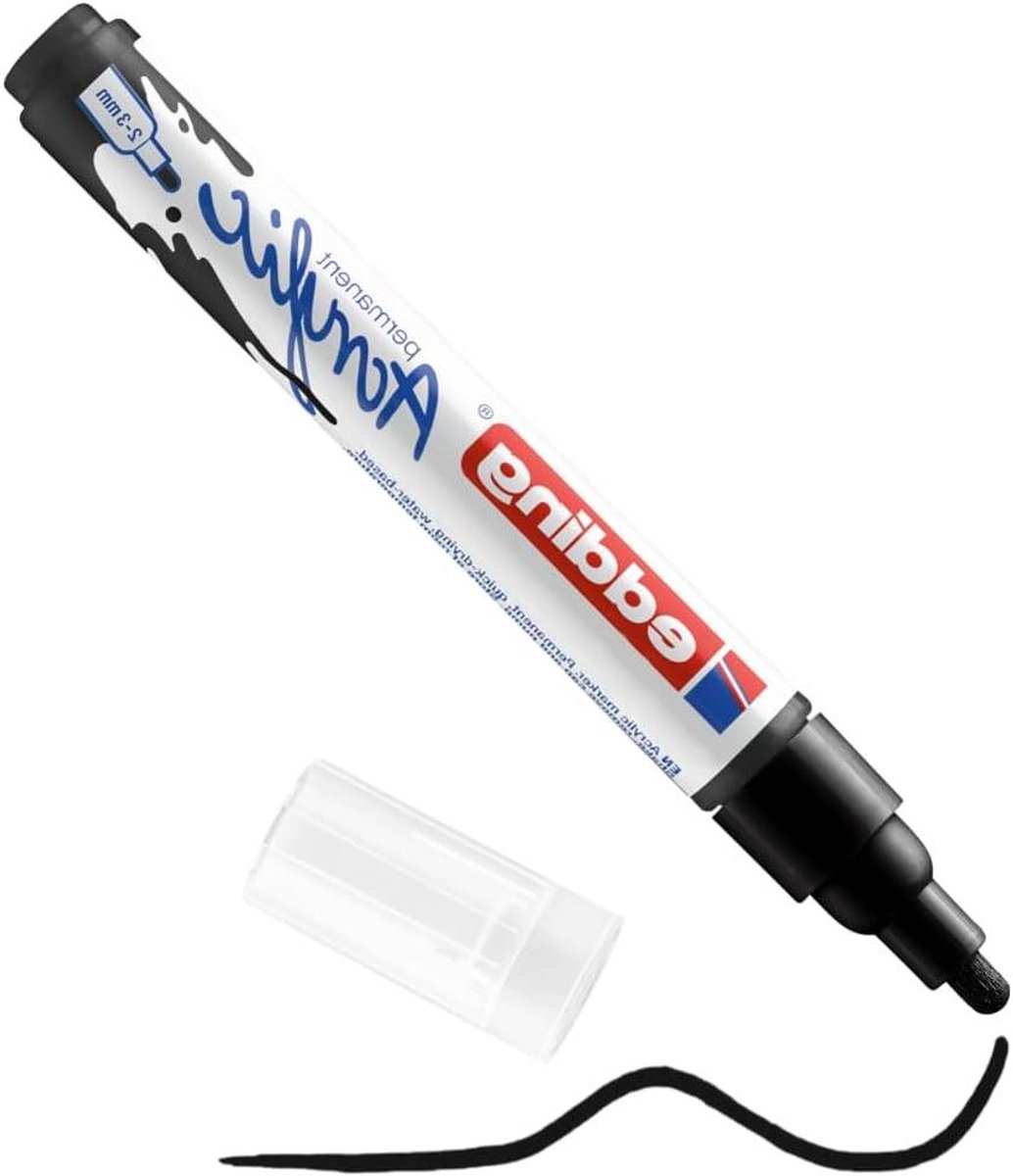 Acrylverf Stift - Creatieve Marker - Schilderen op Canvas - Watervaste Inkt - Medium Punt - Zwart