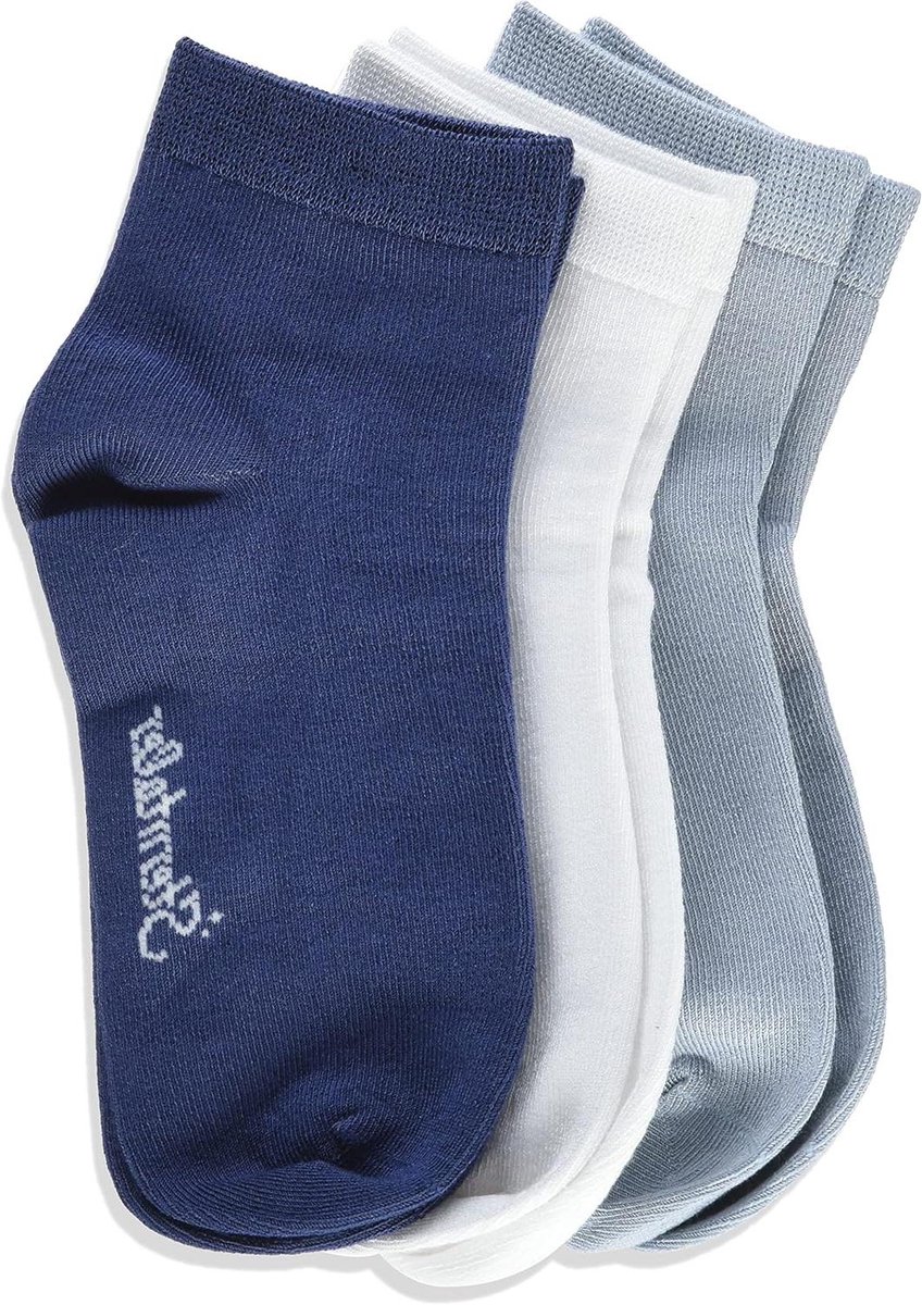 Babysokjes - Kindersokken - Dagelijks gebruik - Zachte bamboe - 3-pack - Blauw