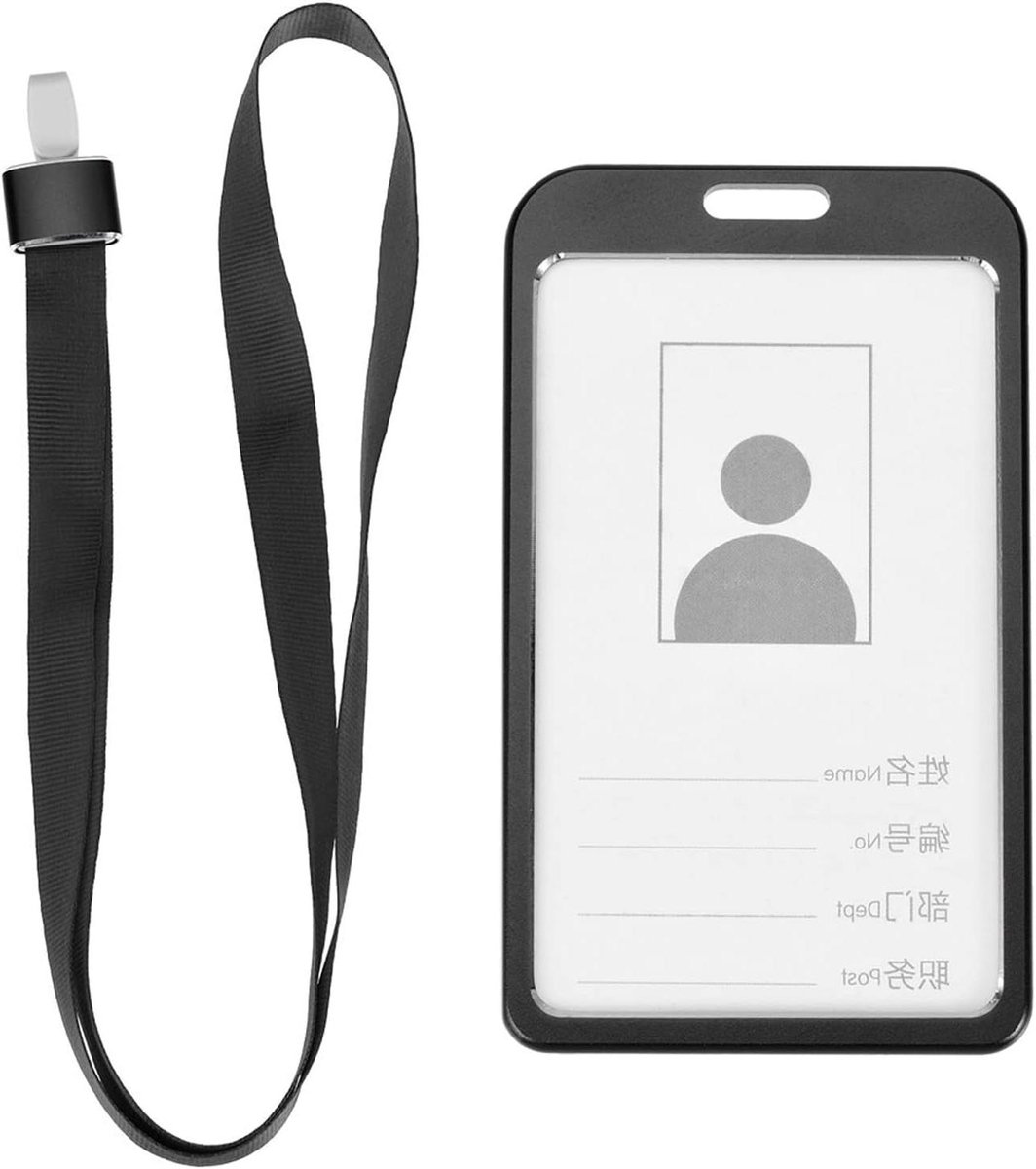 ID Kaarthouder - Naamkaart Houder - Veilig Opbergen - Aluminium Waterdicht - 9.5 x 6.8 cm - Zwart