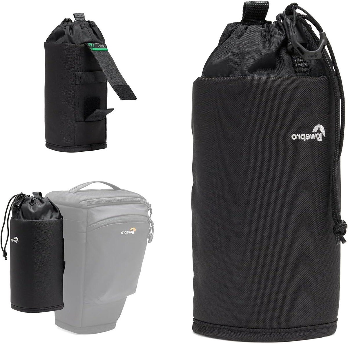 Fleshouder Tas - Waterfles Houder - Camera Accessoires - Modulair Systeem - 1 Liter - Zwart
