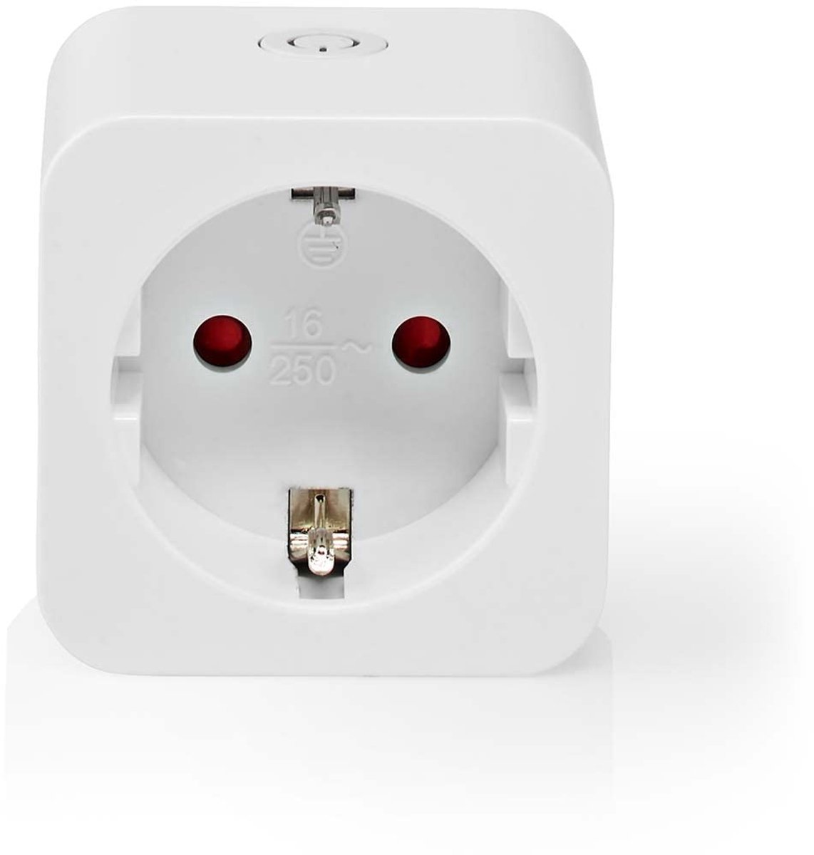 SnelShoppen - Wi-Fi Smart Plug met Stroommeter en Schakelaar - Slimme Stekker - 1 Contact - Max. 16A - Wit - Voor Thuis, Kantoor en Tuin