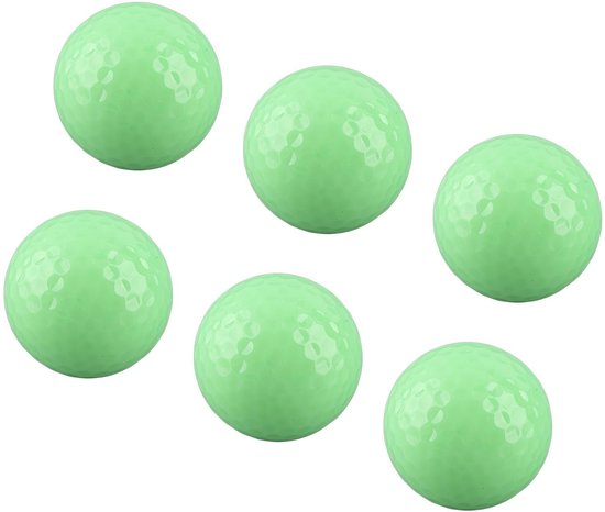 Dailygoods - Oplichtende Golfballen - Nacht Golfen - Zacht en Duurzaam - 6 Stuks - Fluorescerend - Voor Oefeningen en Spel - Golfaccessoires van Dailygoods — afbeelding 3