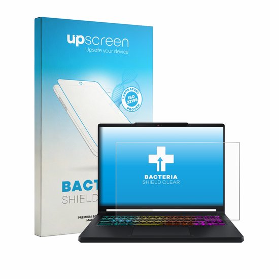 upscreen - Screenprotector voor MSI Crosshair A16 HX - Folie Beschermfolie transparant antibacterieel