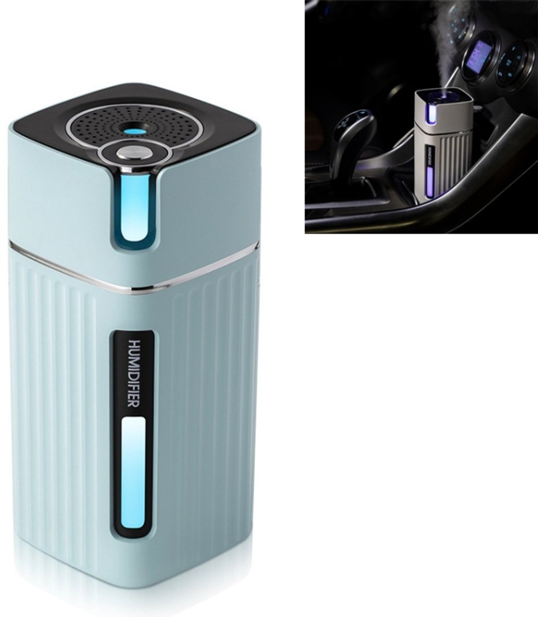 Luchtbevochtiger USB Office Home Car Mute Portable Colorful Luchtreiniger (blauw)