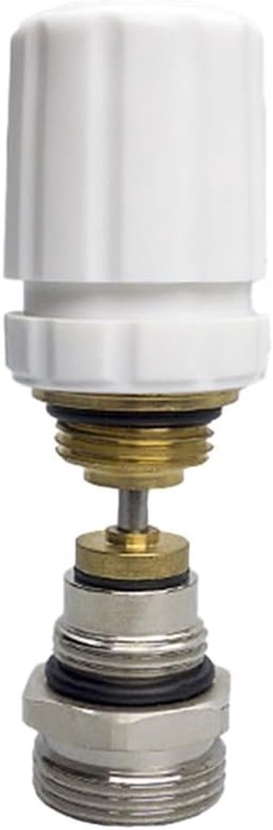Verwarming Klep Inzetstuk - Verdeler Onderdeel - Vloerverwarming Installatie - Corrosiebestendig Messing - G1/2xG3/4 - Zilverkleurig