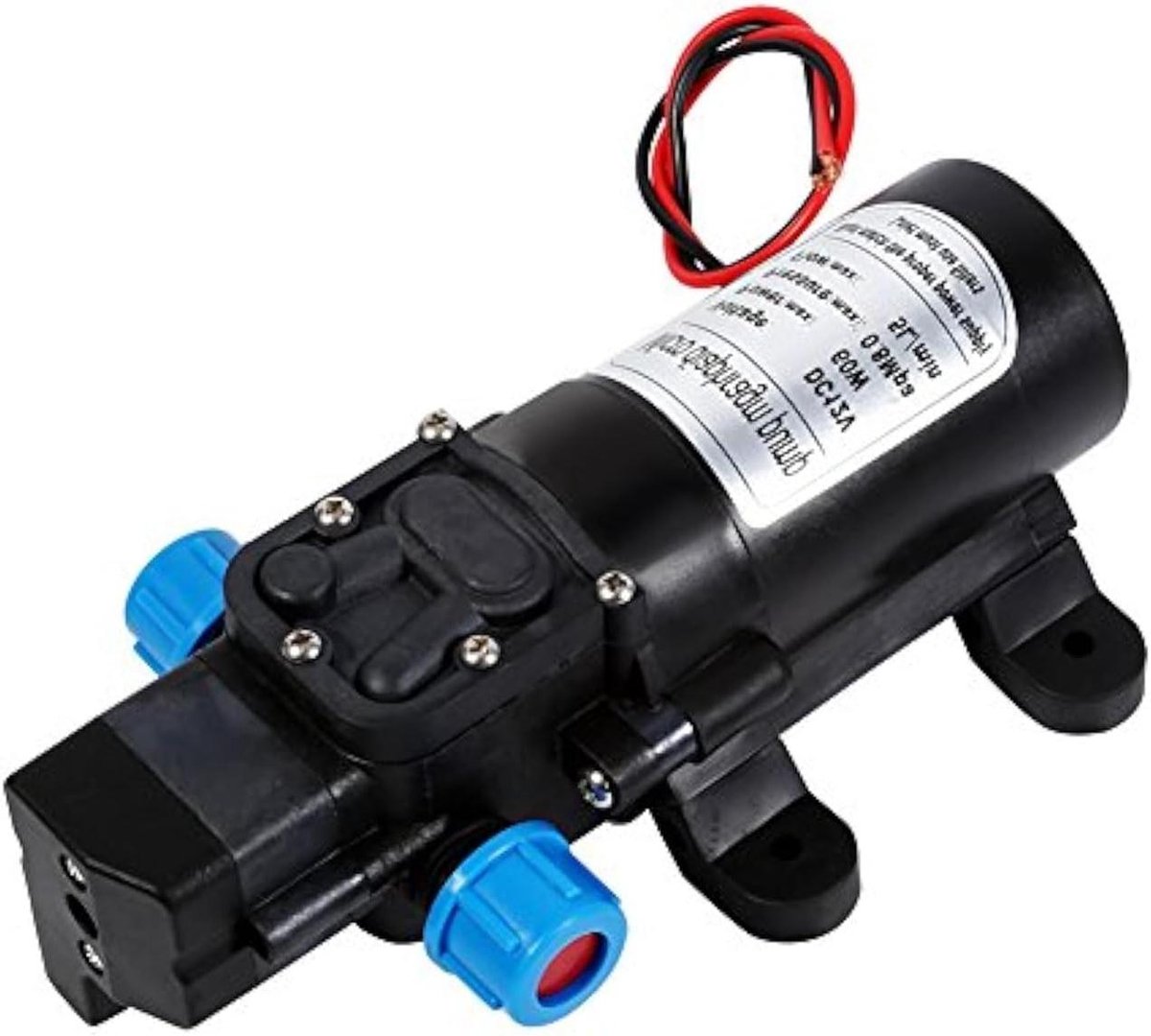 Waterpomp Diafragma - Zelfaanzuigende Pomp - Auto Wassen - Met Drukschakelaar - 5L/min - Zwart