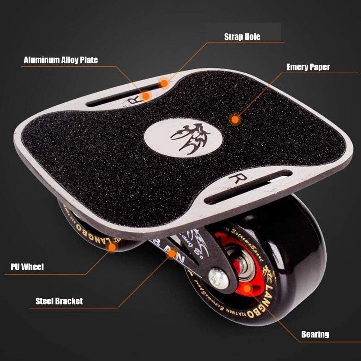 Drift Skates - Roller Skate Deck - Outdoor Skating - Licht Aluminium - 8cm Wielen - Update Versie