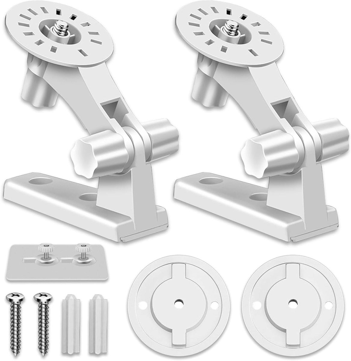 Camera Ophanging - Bevestiging Beugel - Veiligheid Bewaken - 180 Graden Draaibaar - Set van 2 - Wit