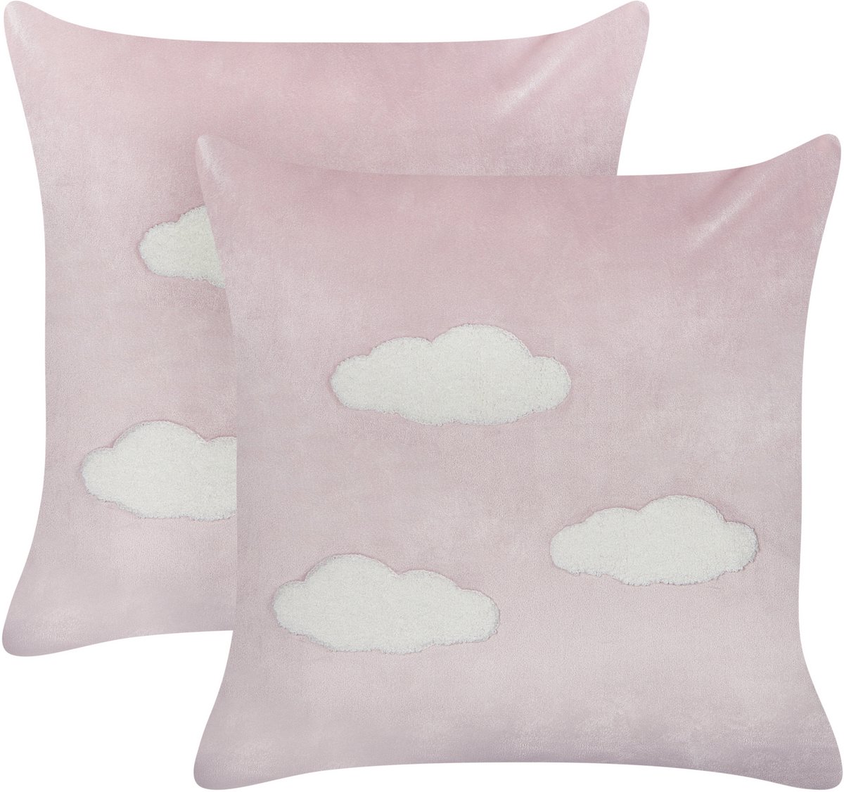 Beliani IPOMEA - Sierkussen set van 2 - Roze - 45 x 45 cm - Polyester