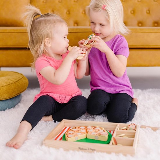 Houten pizzaset - Speelgoed pizza - Fantasierijk spel - 36 toppings ingrediënten - 4x23x33 cm - Multicolor — afbeelding 3