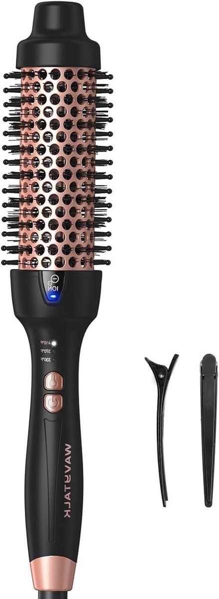 Thermoborstel Rond - Krulborstel Ionic - Haar Stylen - Dubbele Spanning - 3.8 cm - Rose Goud
