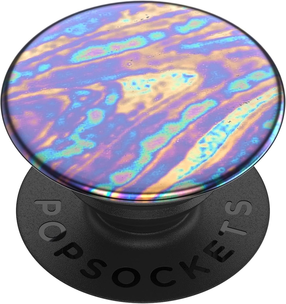 Thijox - PopSockets PopGrip Uittrekbare Greep en Stand voor Smartphones, Tablets, E-readers, Game Consoles - Verwisselbare PopTop in Oil Slick Kleur -