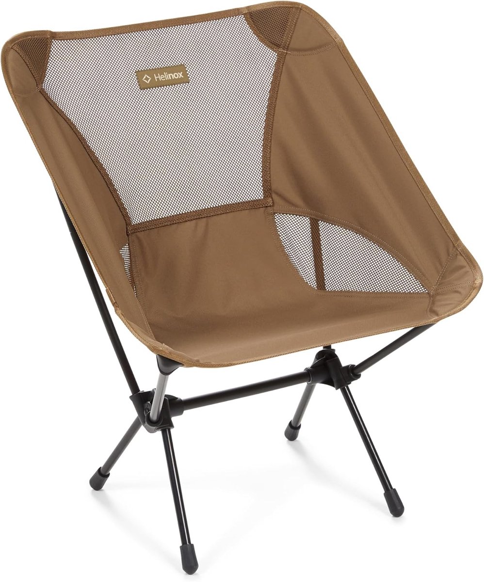 Thijox - Helinox Chair One Lichtgewicht Campingstoel - Opvouwbare Stoel - Coyote Tan - Ultralicht Aluminium - Ideaal voor Kamperen, Tuin, Festivals