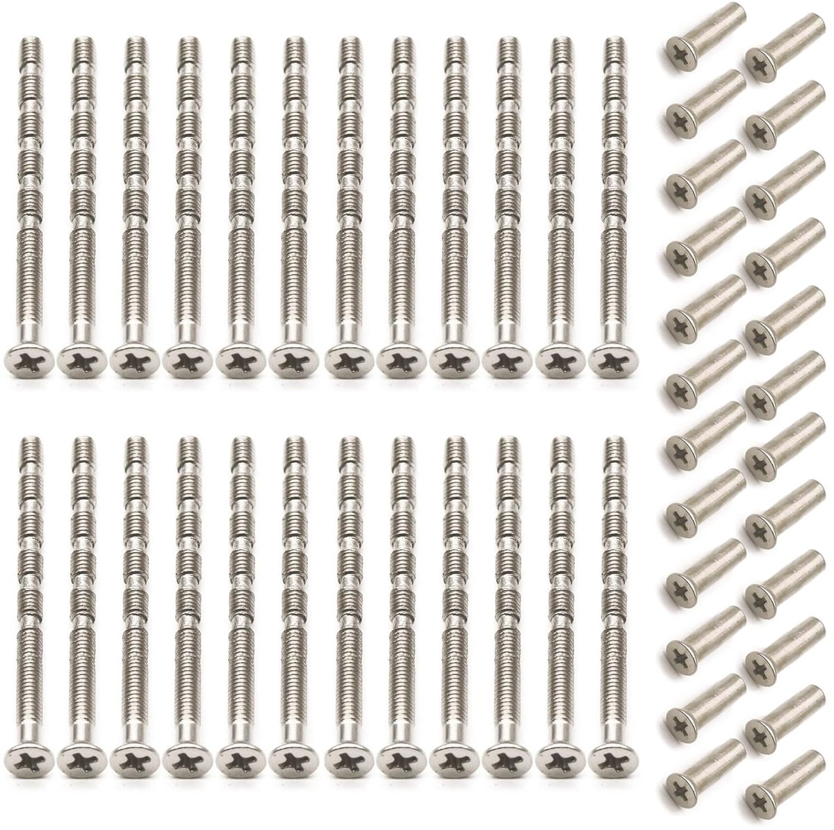 Dailygoods- Deurgreep Vernikkeld Ijzer - 3 Stuks - Bevestigingsschroeven M4 - Corrosiebestendig - Geschikt voor Deurdiktes 35-60 mm - Hoogwaardige Materialen - Deurgreepbevestiging