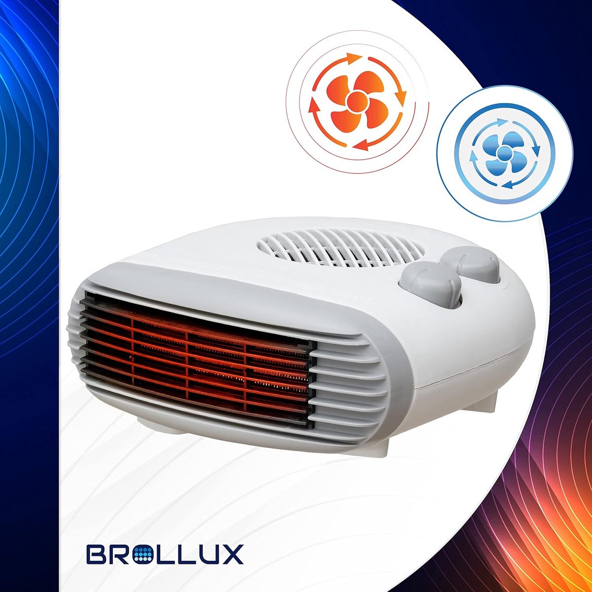 Elektrische Convector - Mobiele Verwarming - Ruimte Verwarmen - Met Turbo Ventilator - 2000 Watt - Wit – foto 2