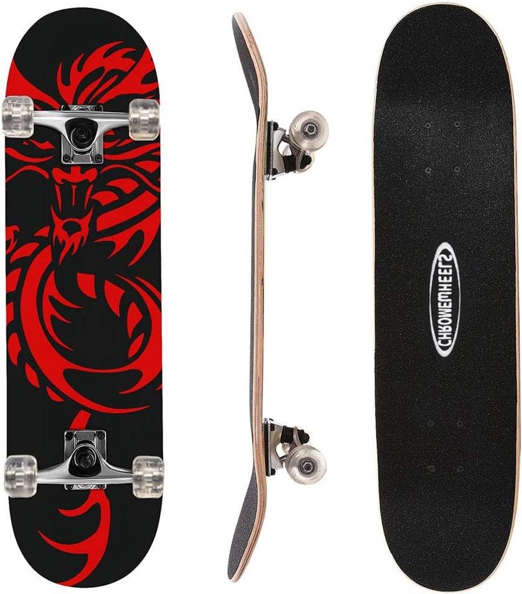 Skateboard Cruiser Longboard Deck Stunts en Tricks Dubbele Kick Concave 31 x 8 Inch