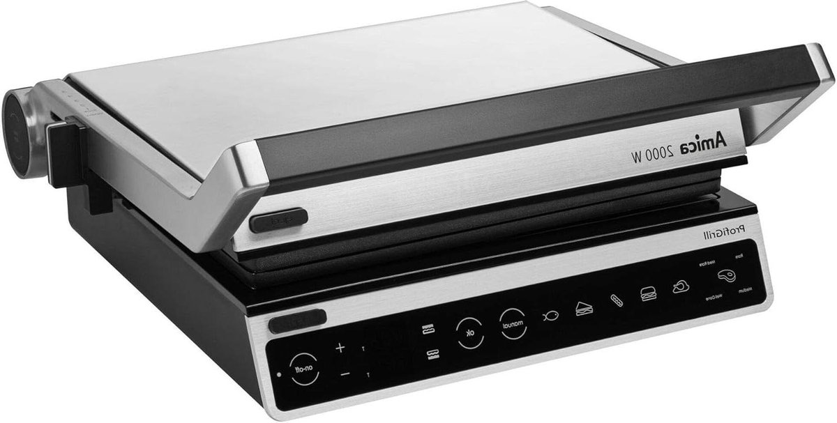 Elektrische Grill - Contactgrill Tafelgrill - Lekker Grillen - Snelle Opwarming - 50 x 50 x 28 cm - Zwart