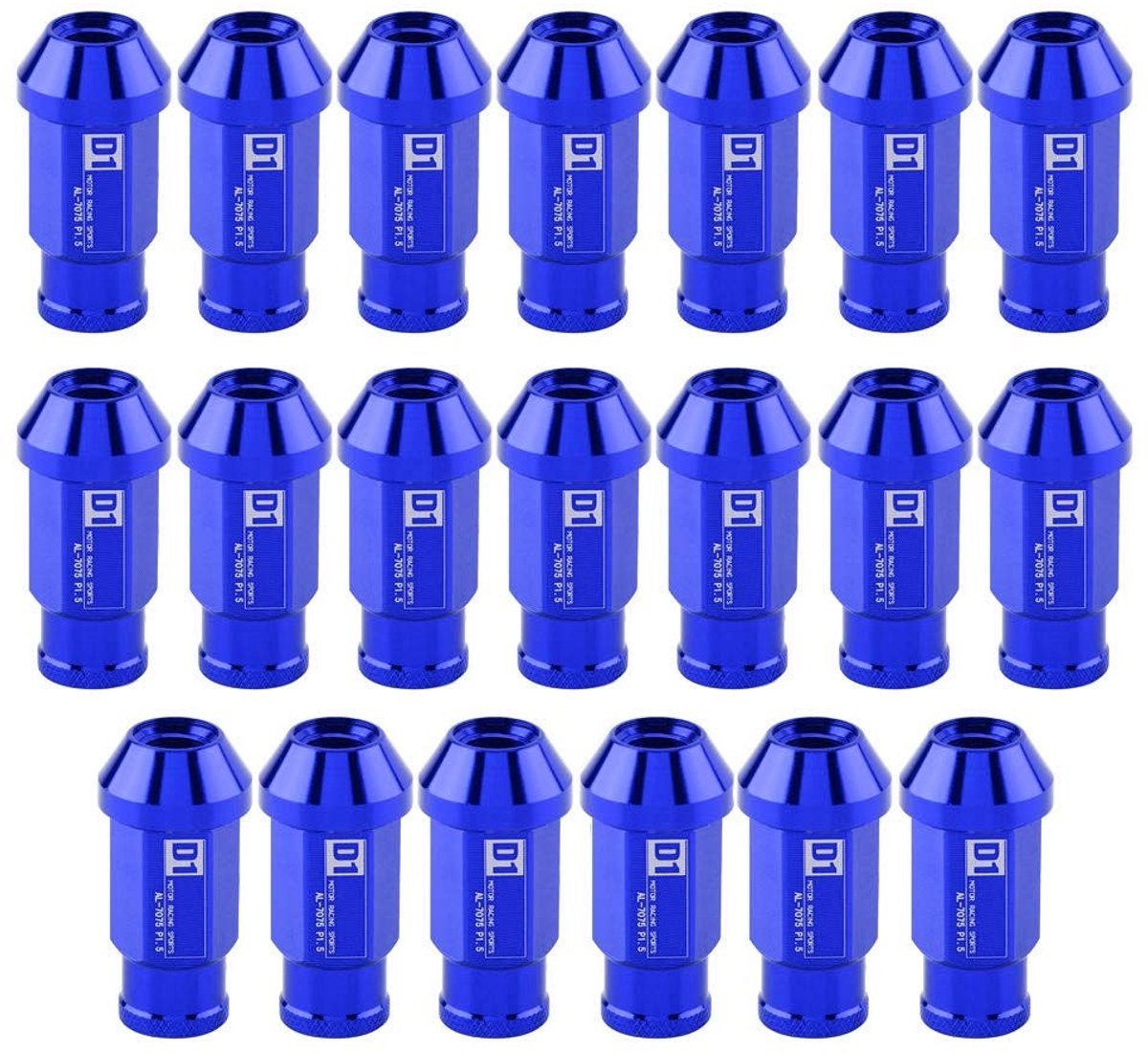 Aluminium Auto Banden Schroeven, 20 Stuks Beveiligde Racing Wielmoeren M12 X 1.5 / M12 X 1.25 voor Verbeterde Prestaties en Veiligheid