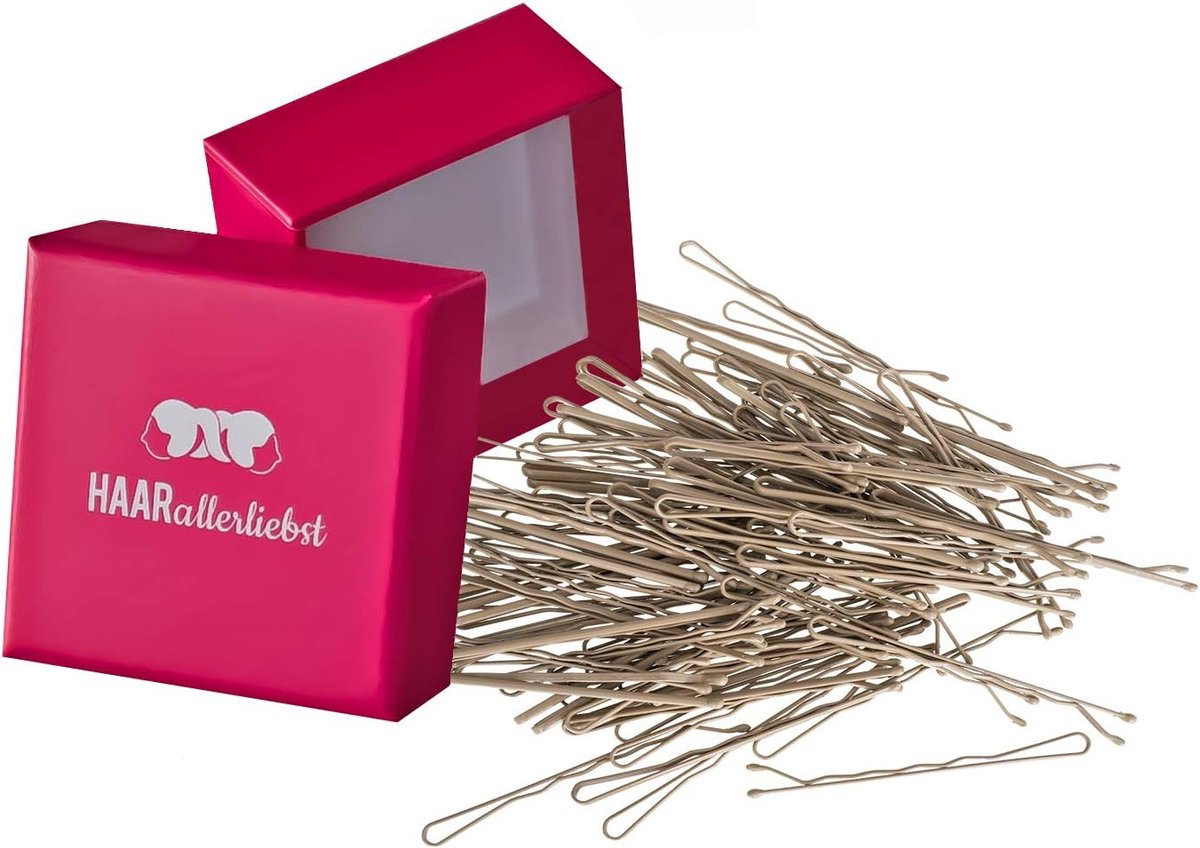 Thijox - Premium Bobby Pins Haarklemmen - Beige, 100 Stuks, 5 cm Haarspelden Set, Metalen Haarspelden voor Dames & Meisjes, Ideaal voor Kapsels en Ops