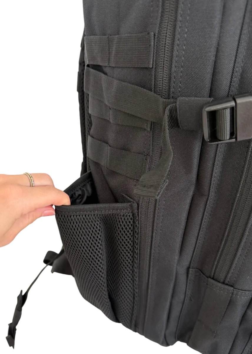 GlowUp Tactical Rugzak 25L Zwart - Hyrox Backpack Dames & Heren - Geschikt voor Patches - Fitness & CrossFit Rugzak - Laptopvak – foto 5