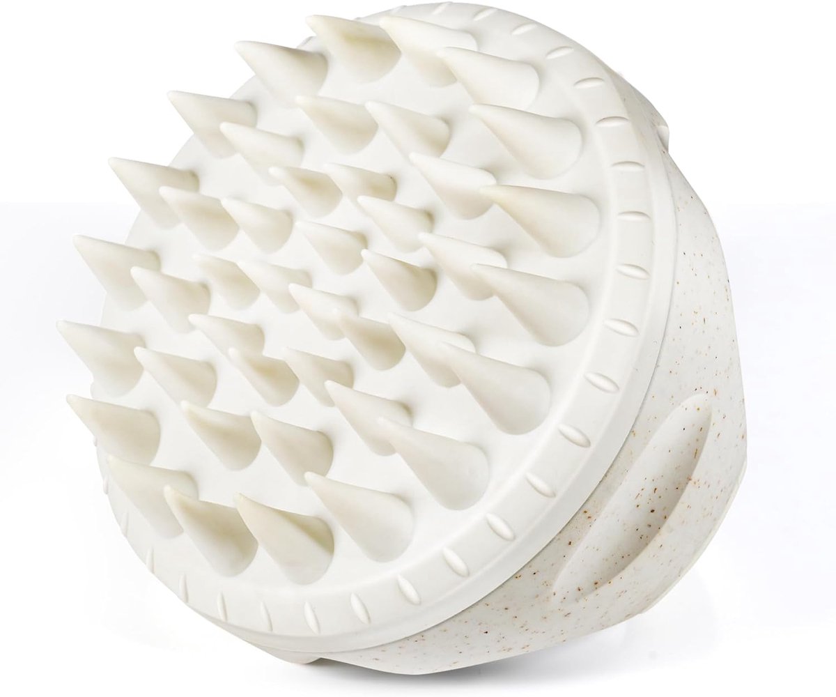 Thijox - Massageborstel voor Hoofdhuid, Shampoo-Haarborstel, Zachte Hoofdmassageborstel voor Peeling en Hoofdmassage, Nat en Droog Haar, Siliconen en