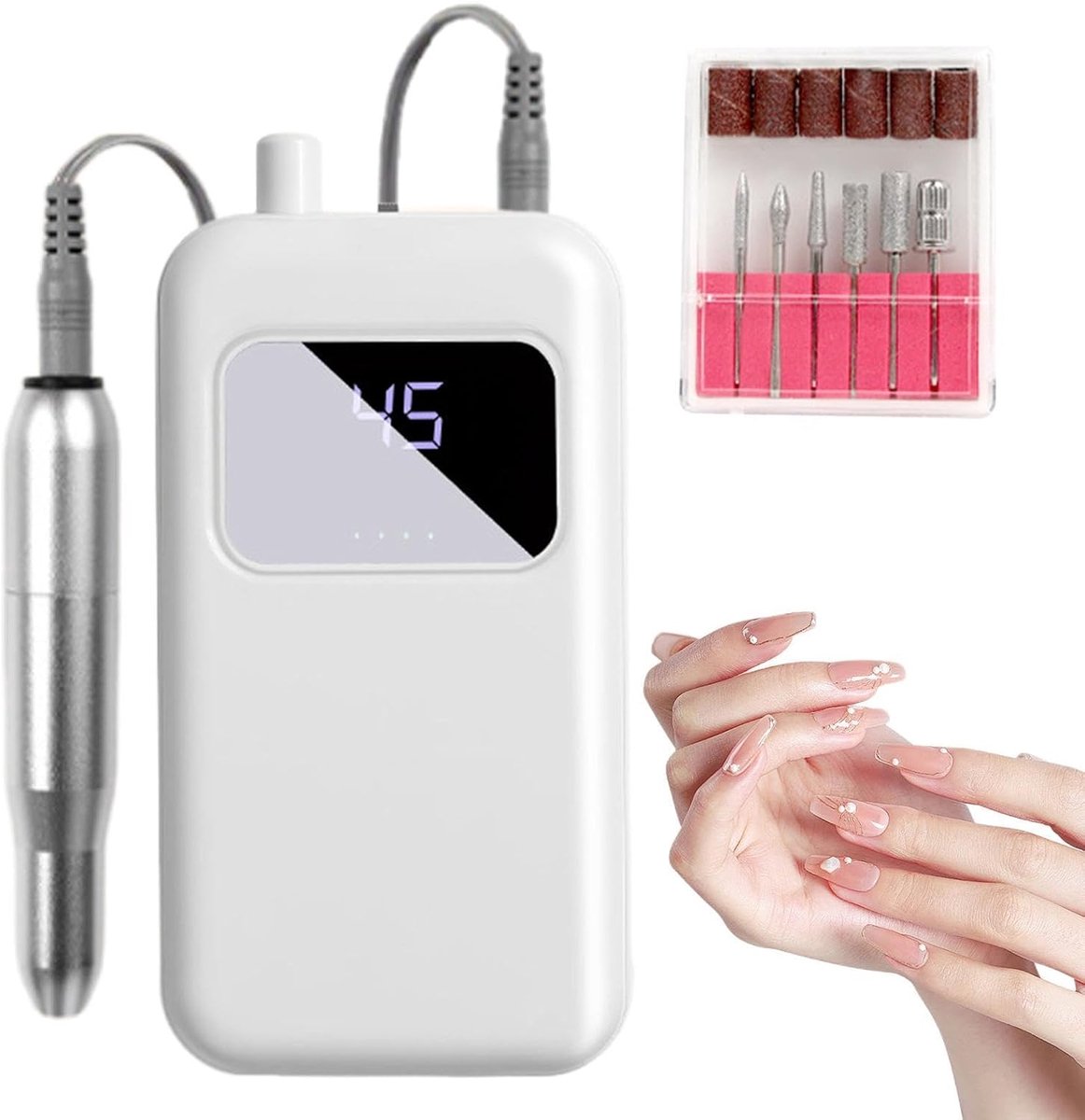 Thijox - Elektrische Nagelvijl | Stevig Zakformaat Nageltrimmer voor Manicure en Pedicure, Perfect voor Thuis, Salon, Beginners en Professionals
