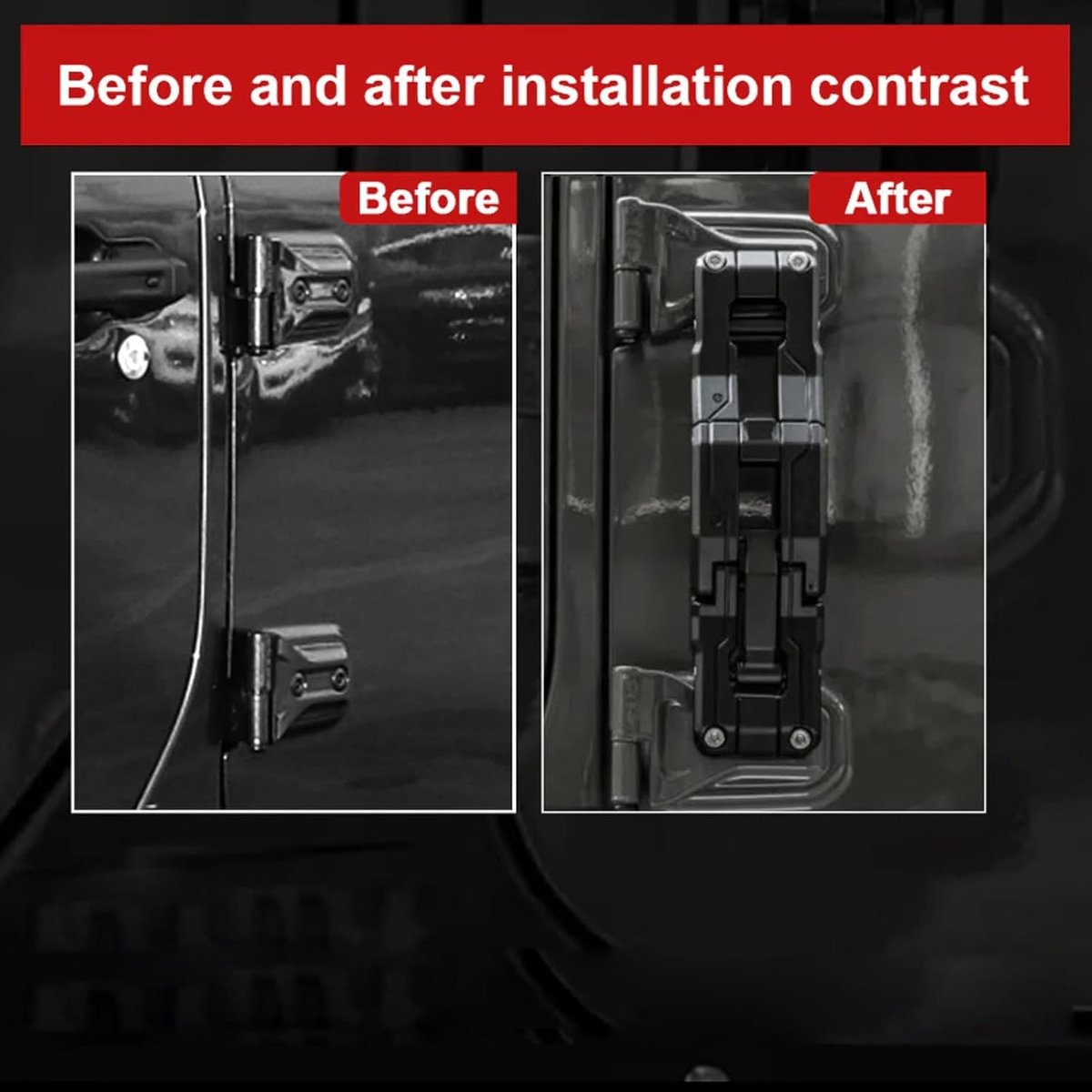 Vouwbare Aluminium Deur Hinge Step Voetsteun voor Wrangler JK JKU JL JLU 2007-2021 - Zwart, Robuust en Praktisch