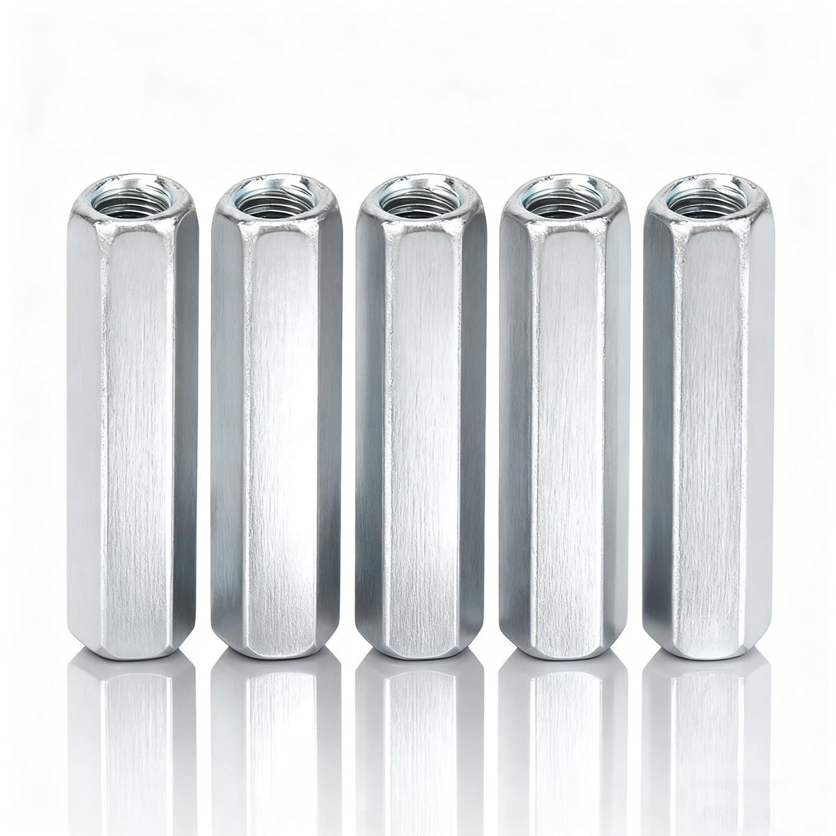 Dailygoods- Zeskantmoer - Lange Schacht - 3 Stuks - Gegalvaniseerd Staal - Corrosiebestendig - M6 x 40 - Moeren