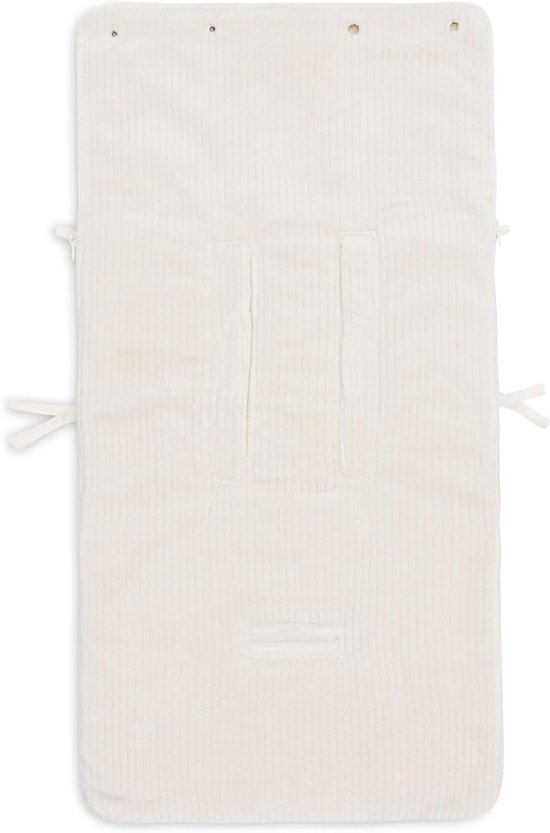 Thijox - Voetenzak Cloudy Rib Oatmeal voor babyzitje, kinderautostoel groep 0+, kinderwagen, 3-punts en 5-punts riem, zachte fleecevoering, ribstof, i — afbeelding 3