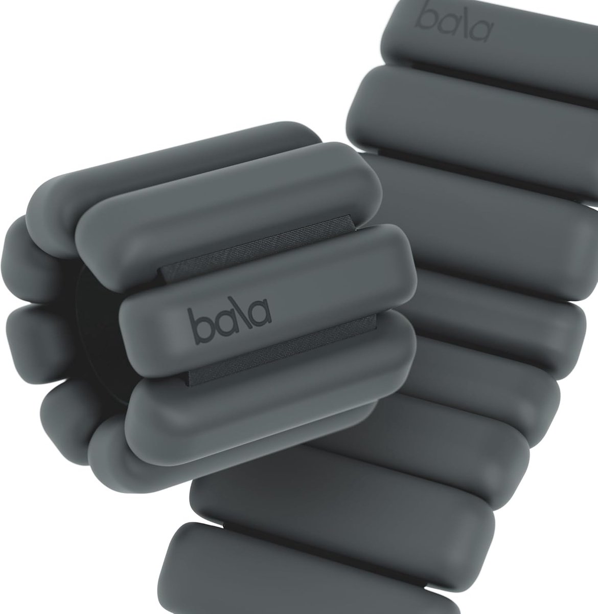 Thijox - Bala Bangles 2lb Charcoal Weerstandsbanden voor Training, Verstelbare en Comfortabele Gewichten voor Polsen en Enkels, Ideaal voor Fitness, Y