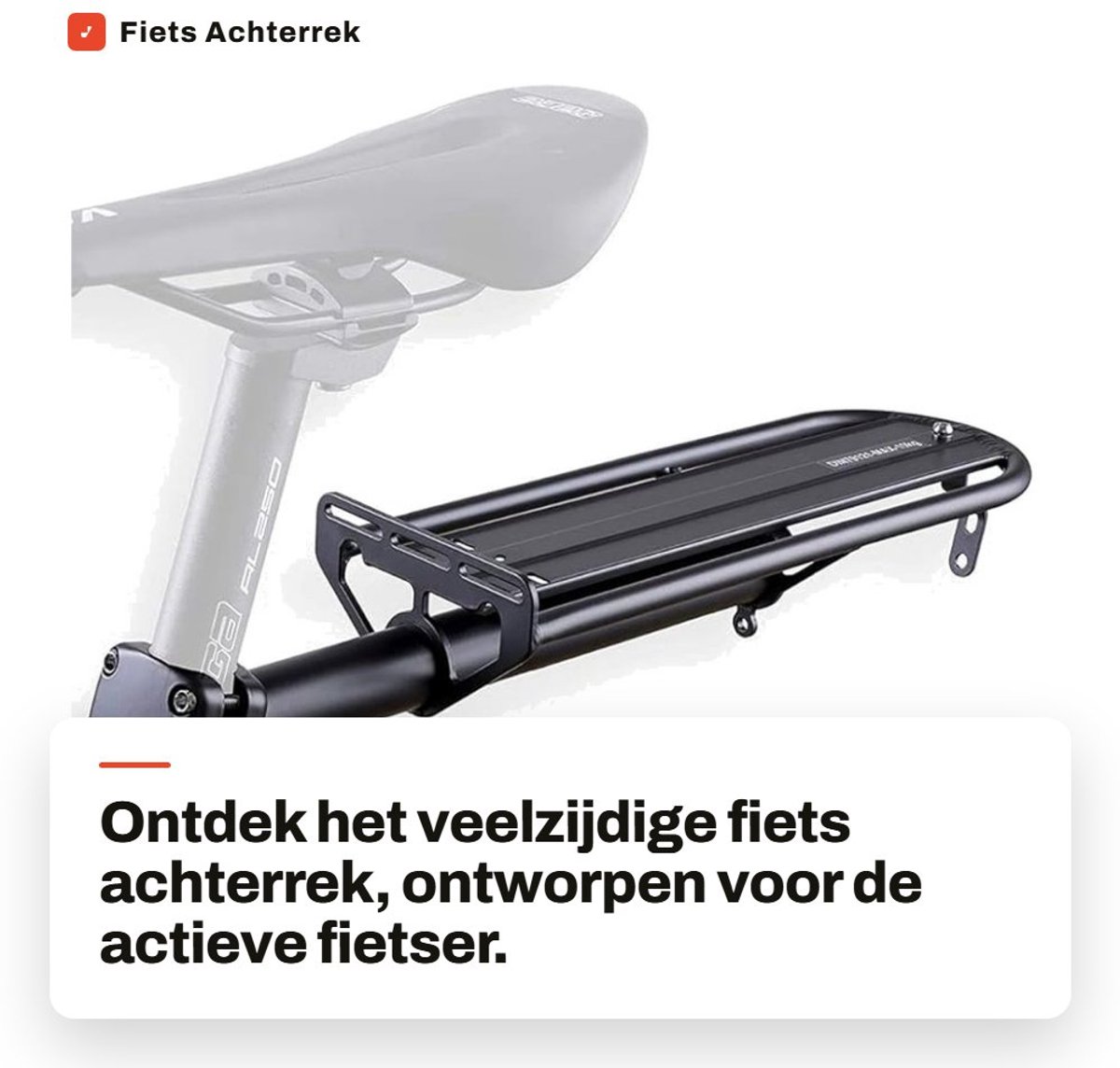 Dailygoods- Achterrek Aluminium - Verstelbaar - Zadelpen Bevestiging - Max. 10 kg Draaggewicht - Geschikt voor Mountainbike/Racefiets - Eenvoudig Inbusontwerp - Fietsendrager