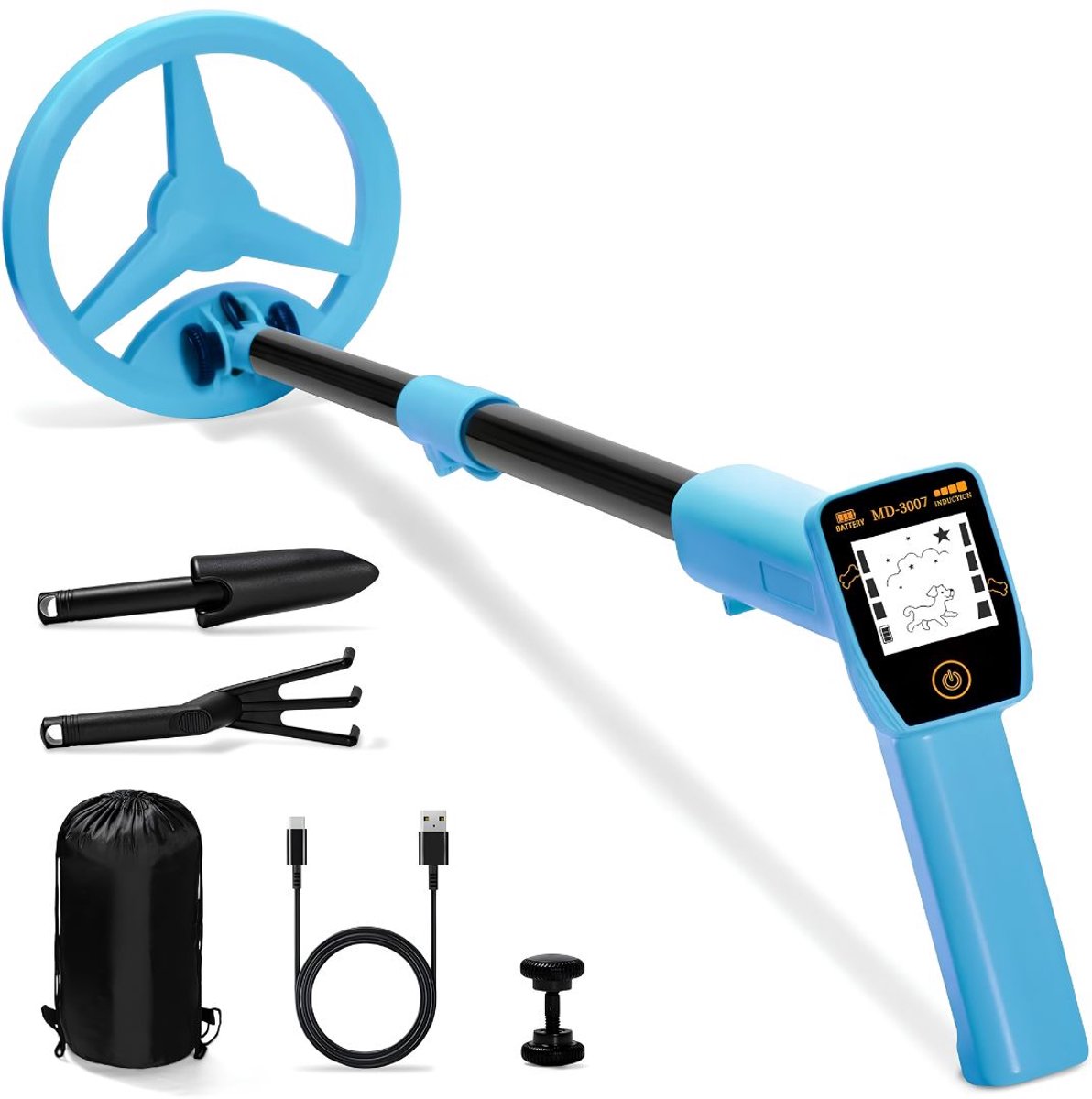 NIVA® Metaaldetecktor voor Kinderen - Waterdicht & Lichtgewicht - Metaaldetector - Blauw - 17cm x 17cm x 60cm