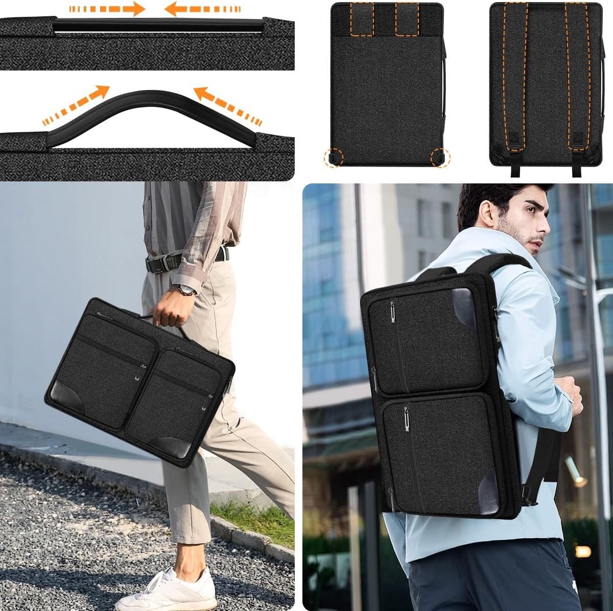 Laptophoes 15,3 inch - Koolstof - 15-15,6 - Neopreen Beschermhoes voor Laptop - Voor Woon-Werkverkeer en Zakenreis